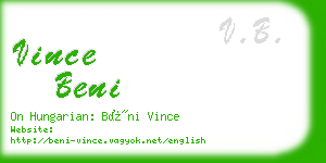 vince beni business card